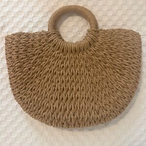 Chic Tan Woven Handbag